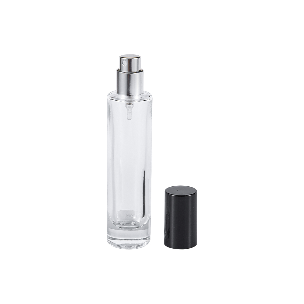 GC4423-WJ2369 30ML Speculum vitreum aromatici Utrem cum Glossy Black PP Cylindrical Cap