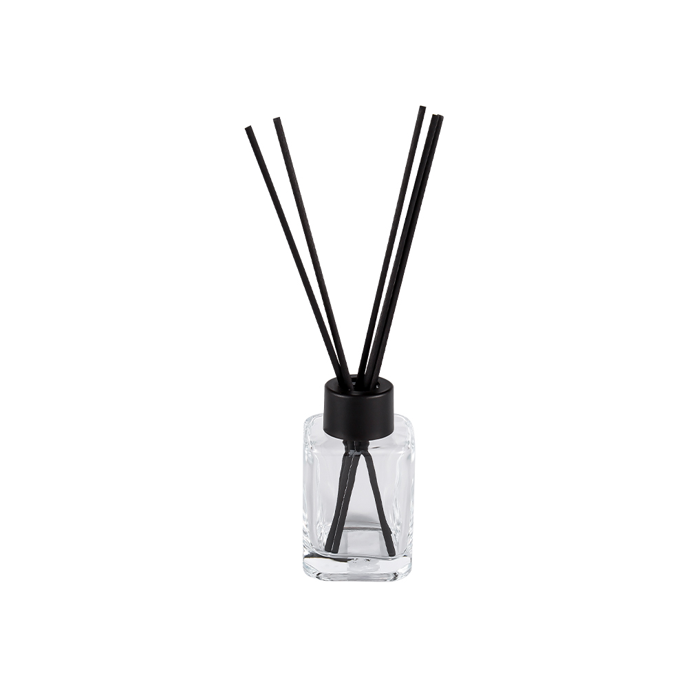 HJ-RX2248 Square Difusores Utrem cum stupra Neck Plastic Cap and Matte Black Fiber Sticker