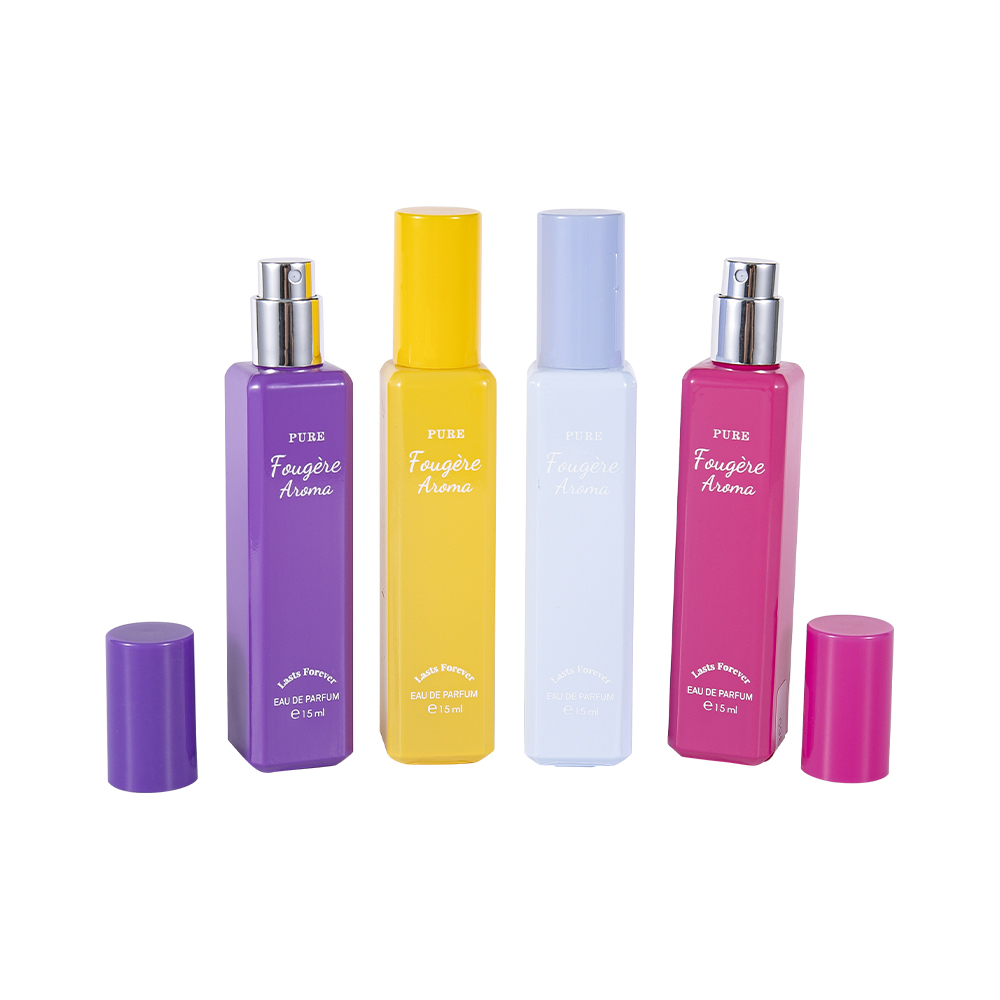 GC4222-WJ2369 15ML Parvus Capacitas Vitri Fucus Coated Utrem Cum Colorful PP Plastic Cap